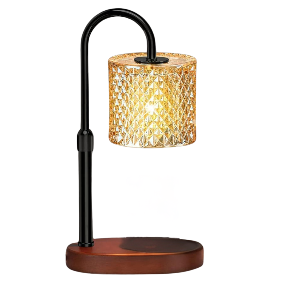 Lavisa Adjustable Candle Warmer Lamp with gold finish - Black
