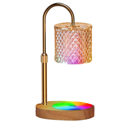 Lavisa Adjustable Candle Warmer Lamp with gold finish - Gold With RGB