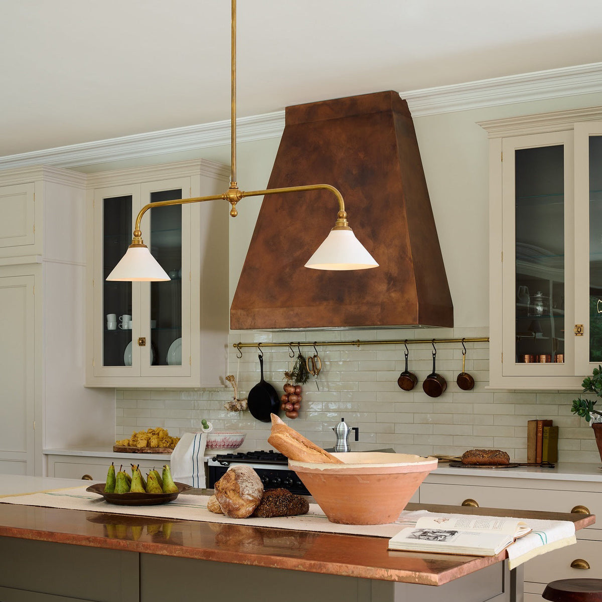 Lavisa - Vintage Double-Shade Linear Pendant Light