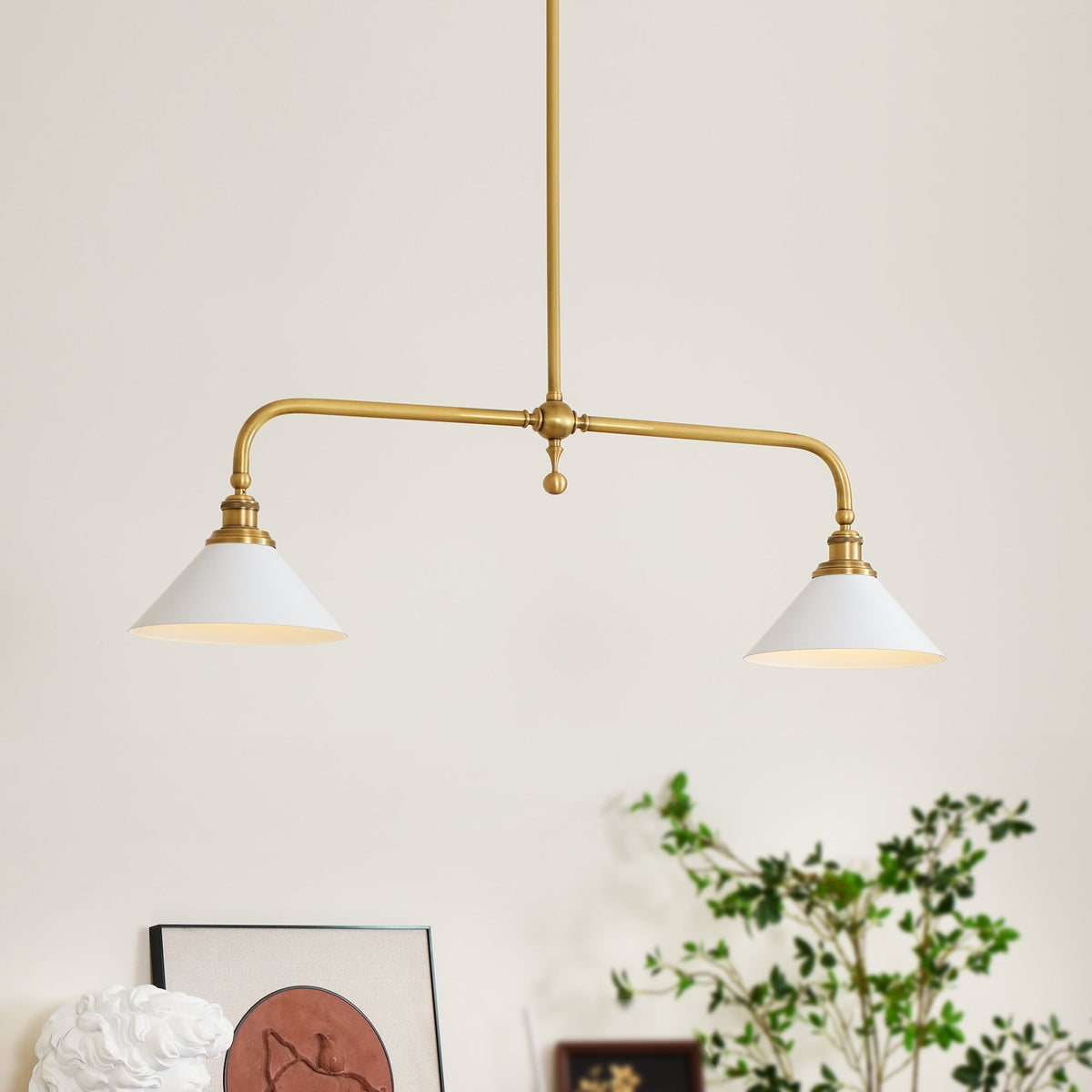 Lavisa - Vintage Double-Shade Linear Pendant Light