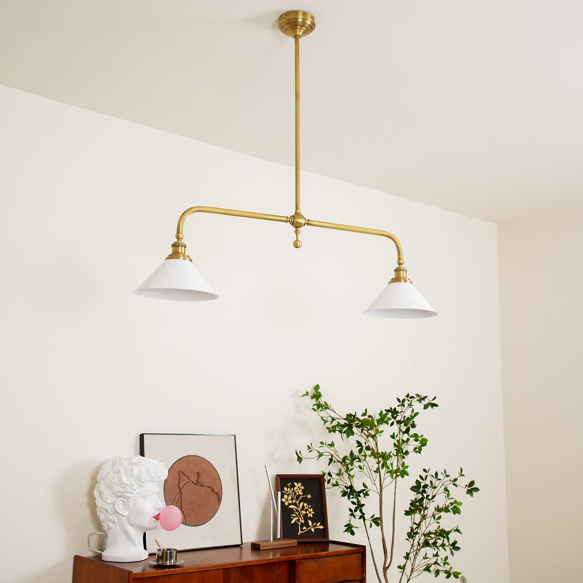 Lavisa - Vintage Double-Shade Linear Pendant Light