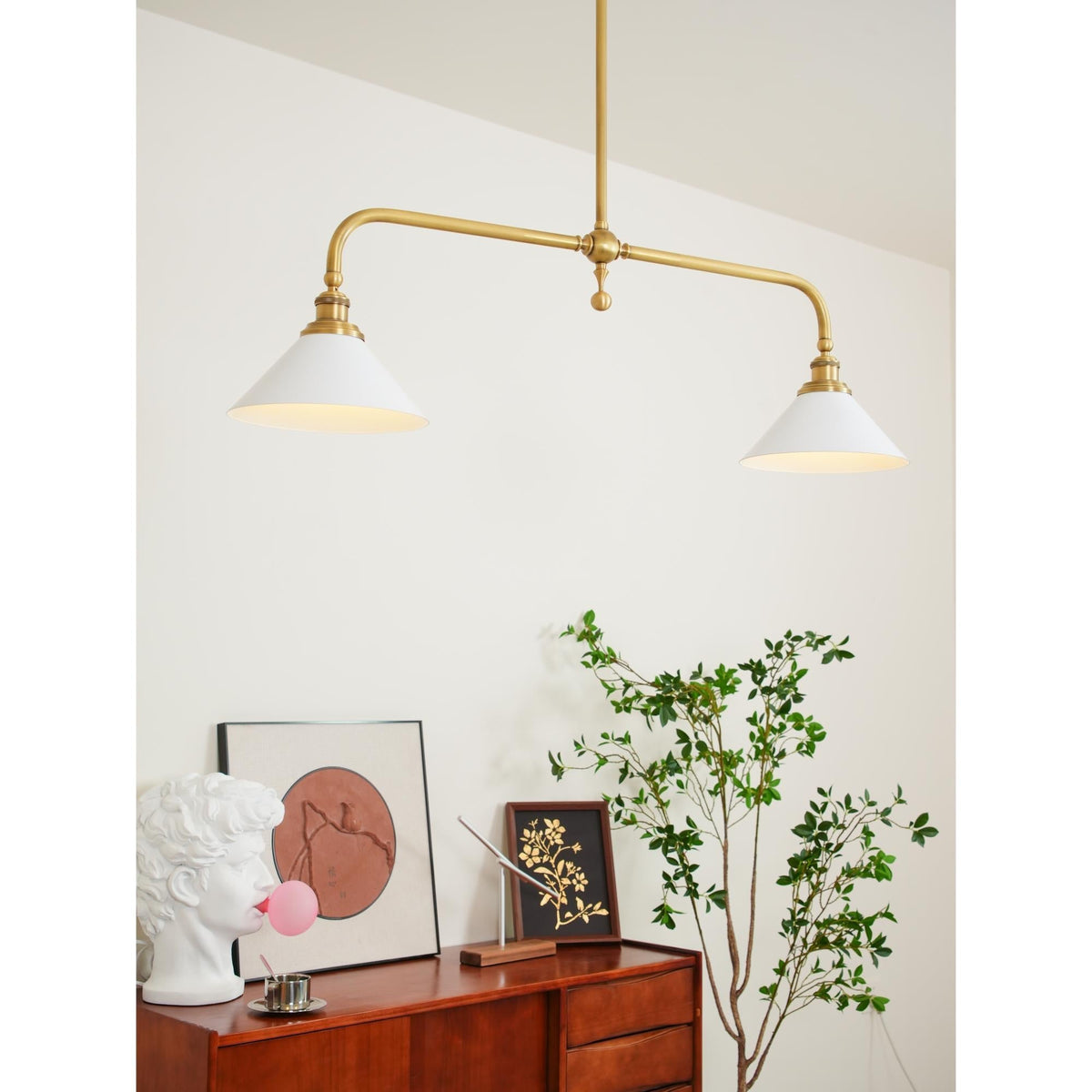 Lavisa - Vintage Double-Shade Linear Pendant Light