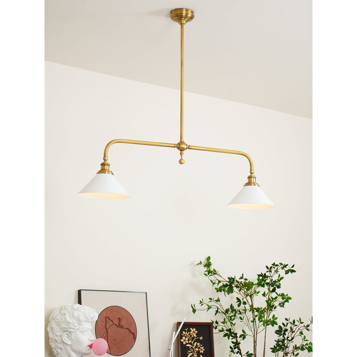 Lavisa - Vintage Double-Shade Linear Pendant Light
