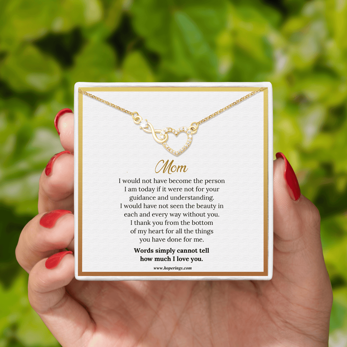Lavisa - Forever Love Necklace with Heartfelt Message Card