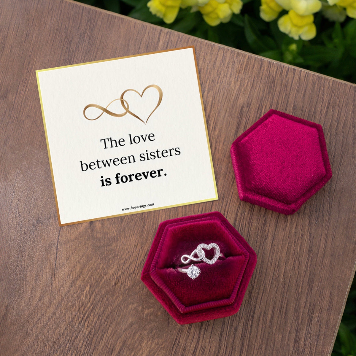 Lavisa - Forever Love Adjustable Ring for Sisters