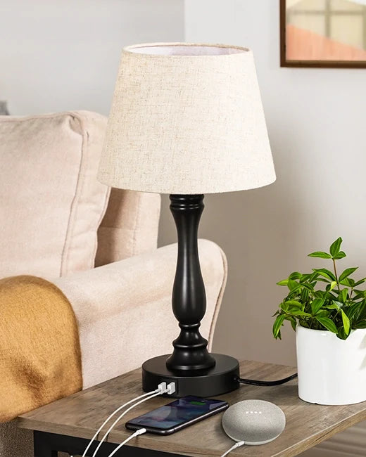 Lavisa - Modern Touch-Control Table Lamp with Dual USB Ports