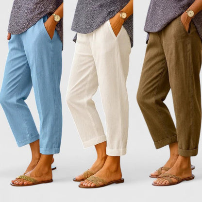Lavisa - Women's Straight Leg Pants with Pockets