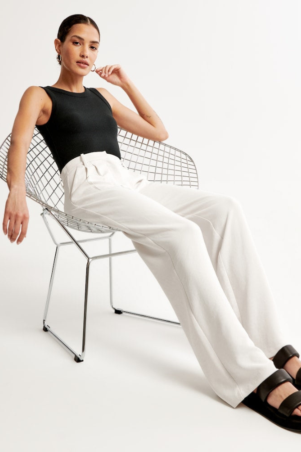 Lavisa - Women's Wide Leg Trousers High Waist Flowy Dress Pants