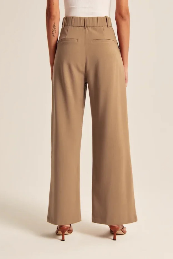 Lavisa - Women's Wide Leg Trousers High Waist Flowy Dress Pants