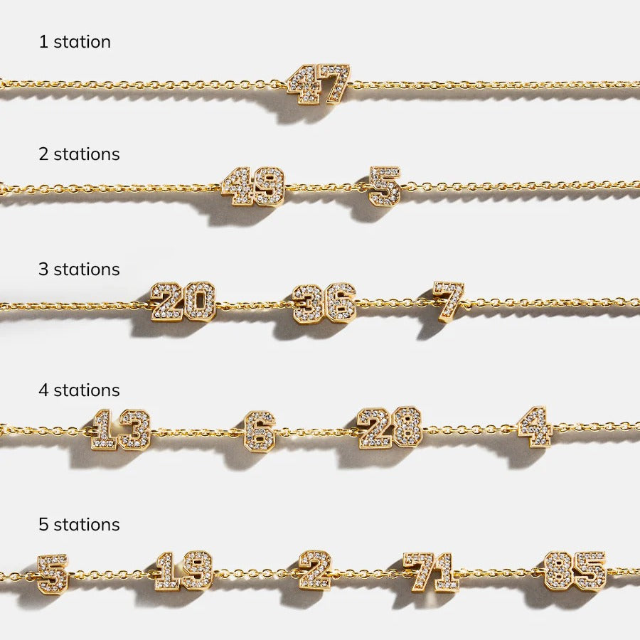Lavisa - Custom Varsity Number Bracelet - Product Gallery View 16
