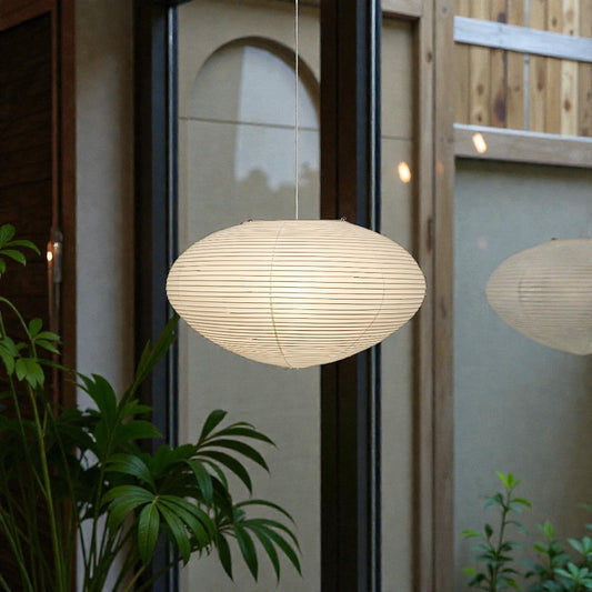Lavisa - Oval Lantern Japandi Style Pendant Light