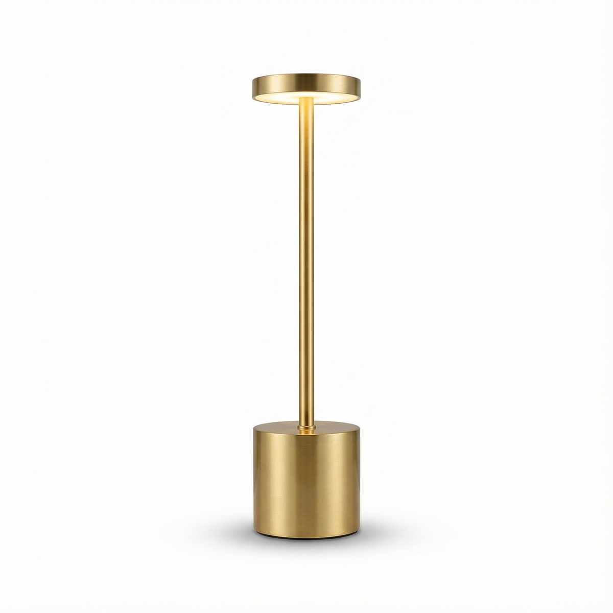 Lavisa modern wireless LED table lamp with touch control and rechargeable battery for desk and bedside - Gold