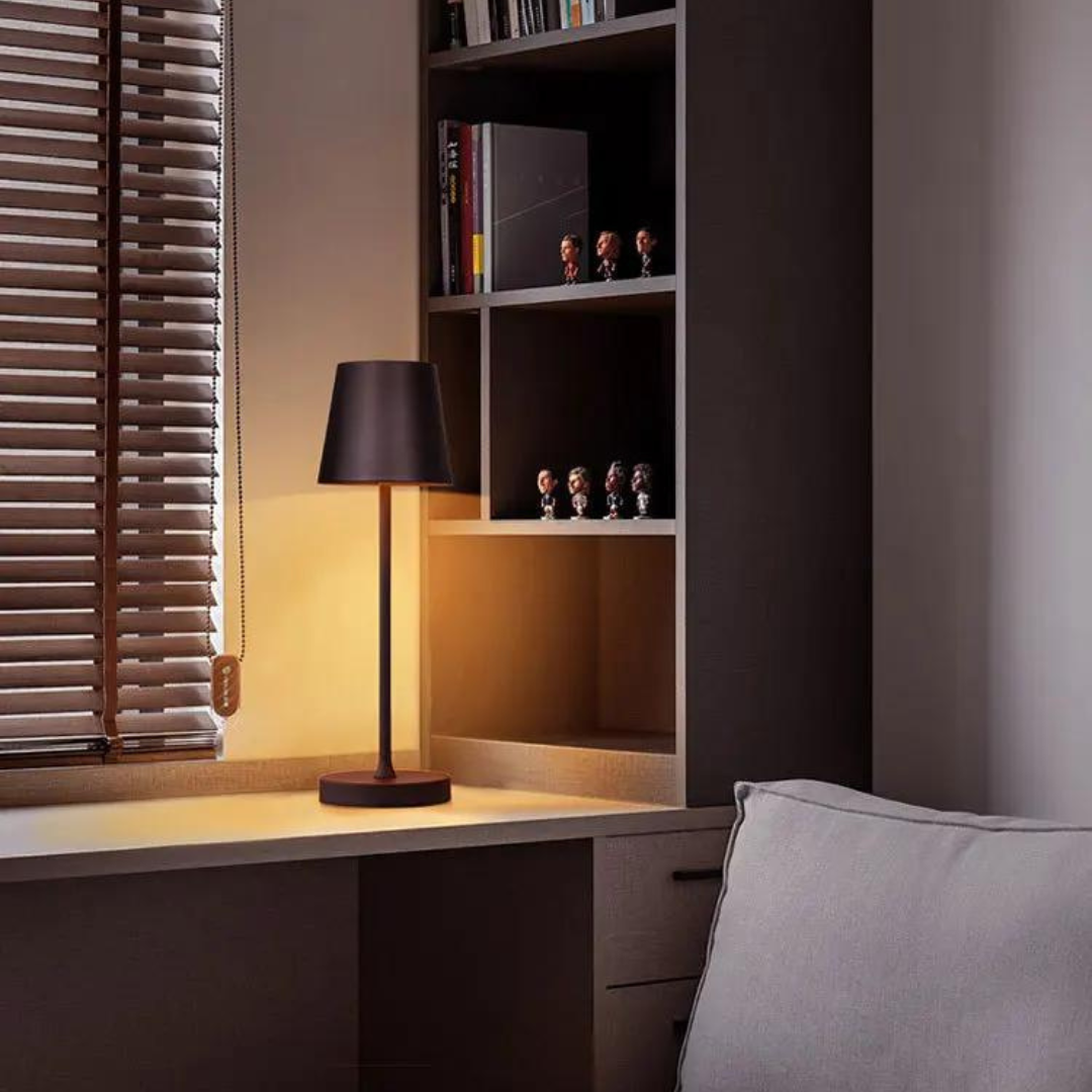 Lavisa wireless table lamp with touch control and rechargeable battery