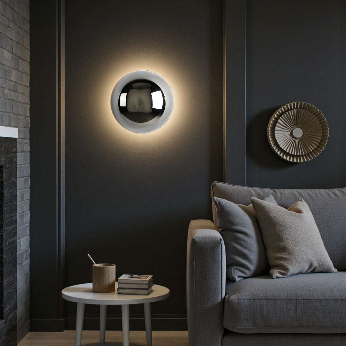 Lavisa - Halo Backlit Round LED Wall Light - Floating Glow Sconce