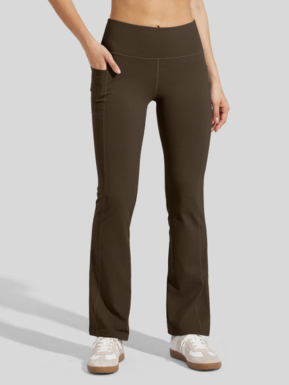 Lavisa - Women's Fleece-Lined Bootcut Yoga Pants - Warm Winter Leggings