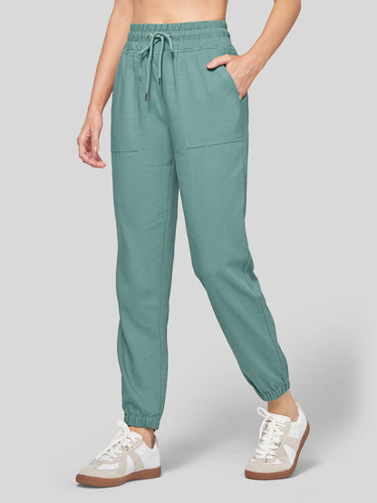 Lavisa - Women's Lightweight Lyocell Linen Joggers - Drawstring
