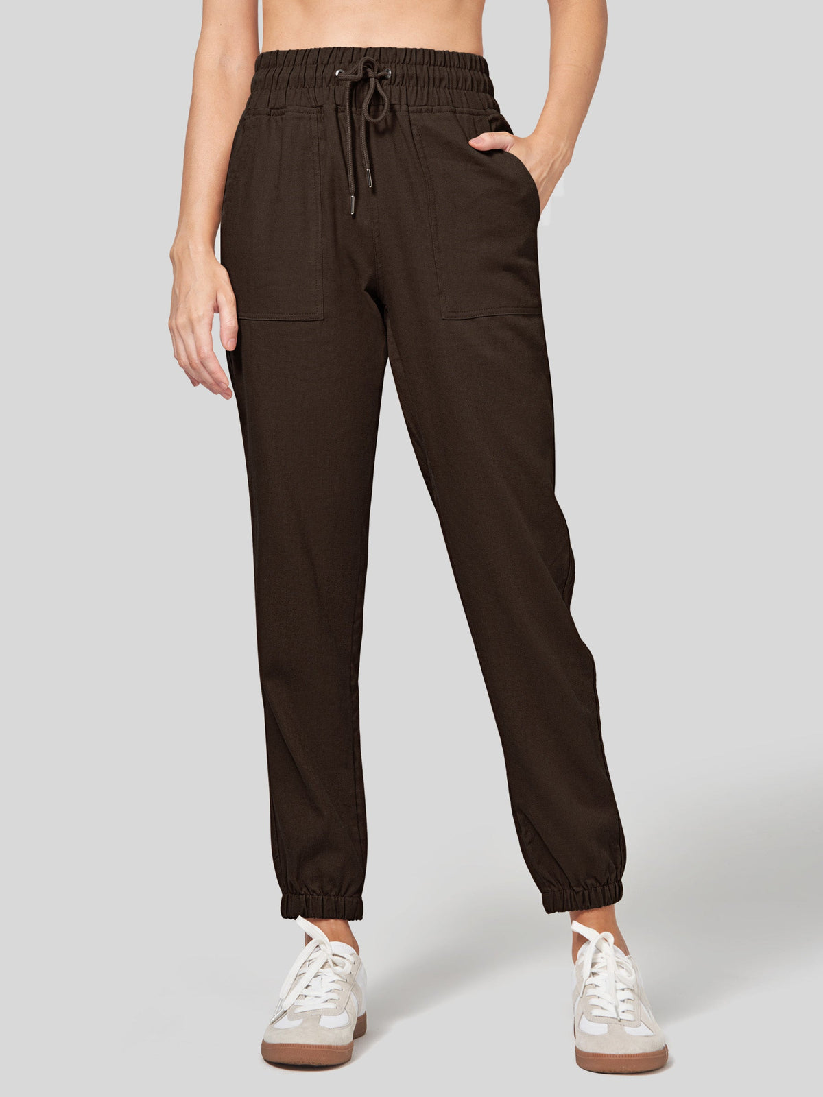 Lavisa - Women's Lightweight Lyocell Linen Joggers - Drawstring