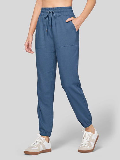 Lavisa - Women's Lightweight Lyocell Linen Joggers - Drawstring