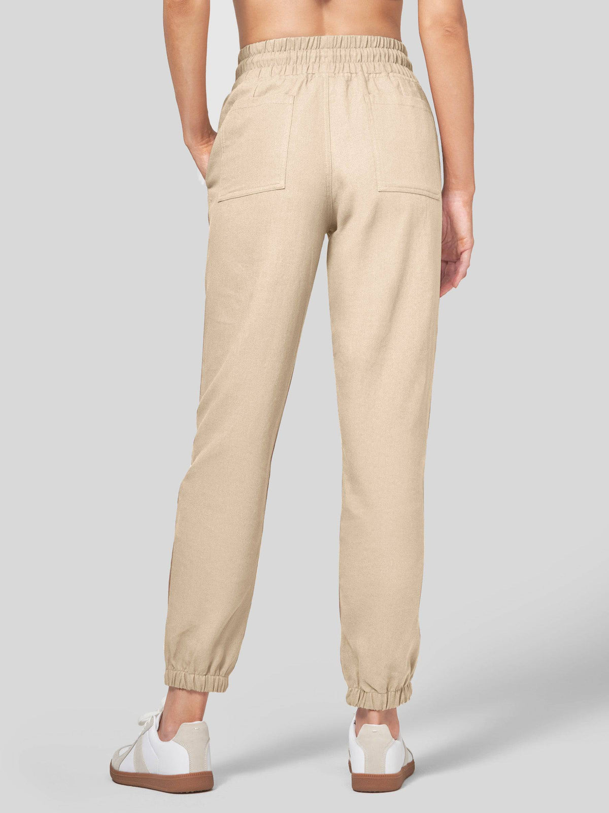 Lavisa - Women's Lightweight Lyocell Linen Joggers - Drawstring