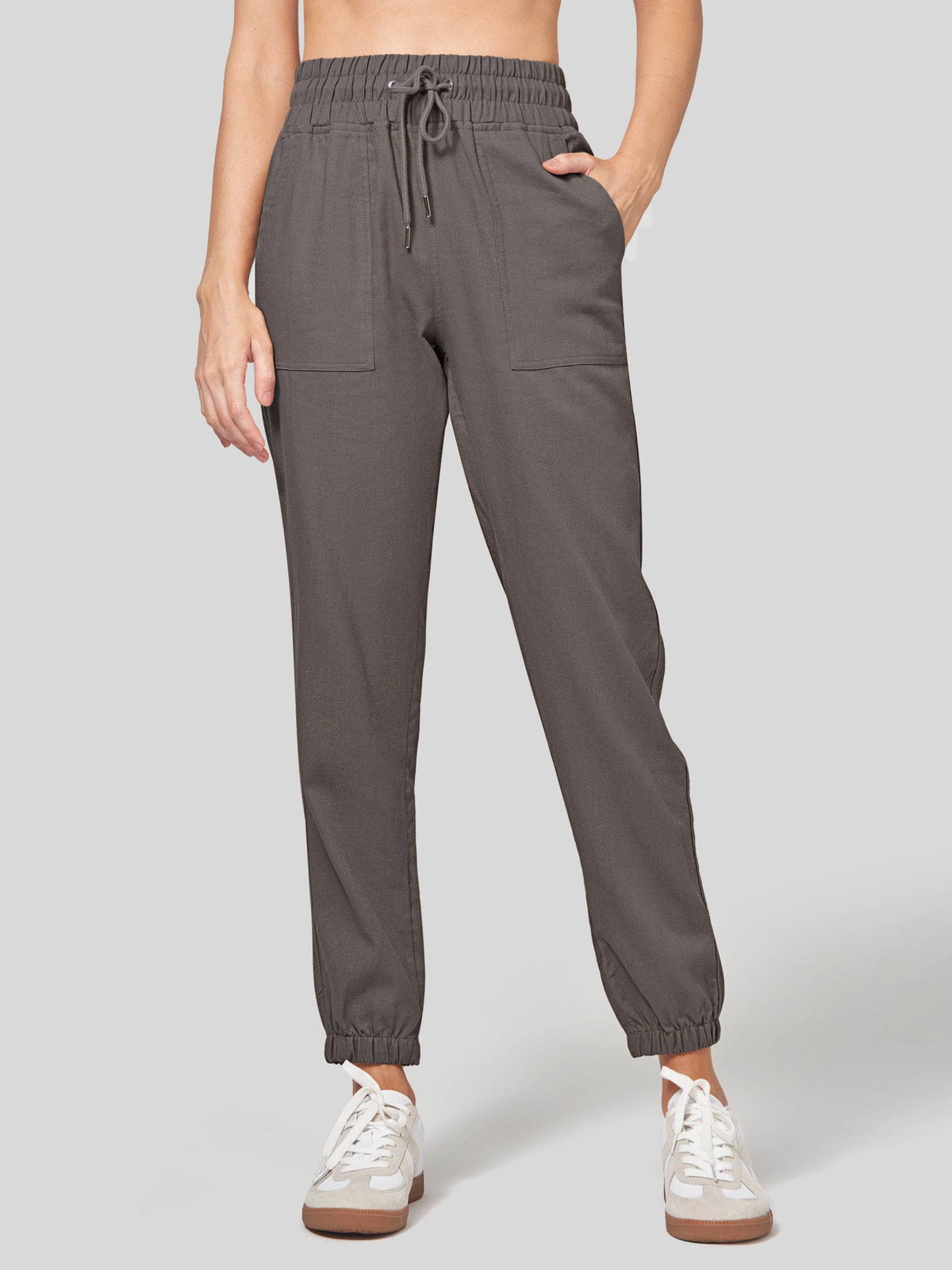 Lavisa - Women's Lightweight Lyocell Linen Joggers - Drawstring