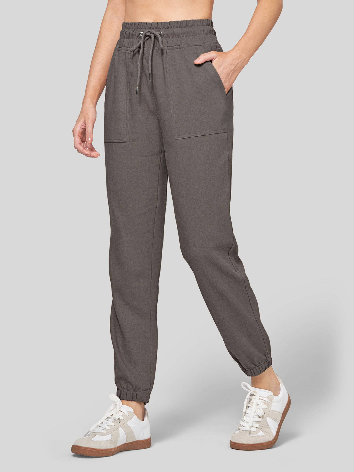 Lavisa - Women's Lightweight Lyocell Linen Joggers - Drawstring