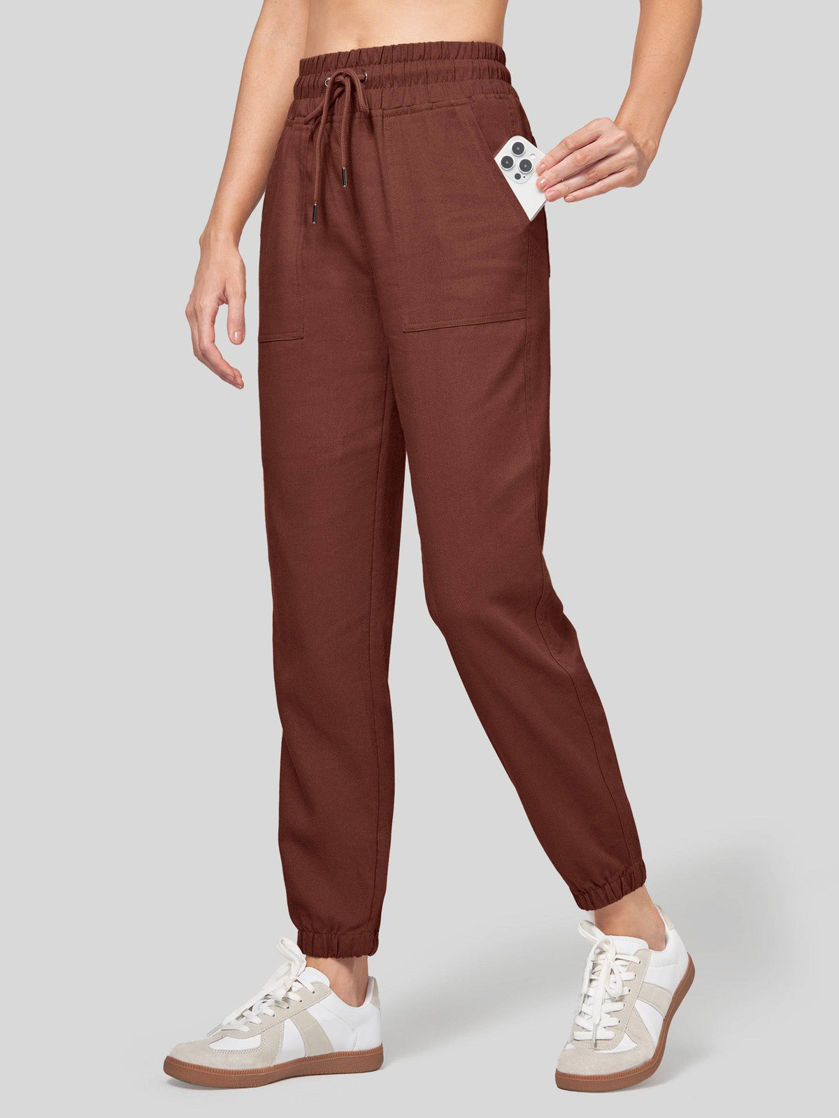 Lavisa - Women's Lightweight Lyocell Linen Joggers - Drawstring