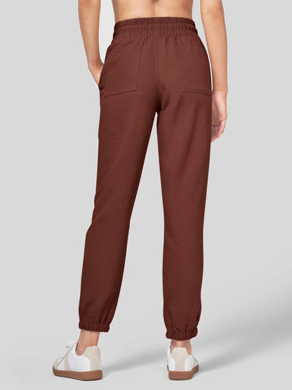 Lavisa - Women's Lightweight Lyocell Linen Joggers - Drawstring