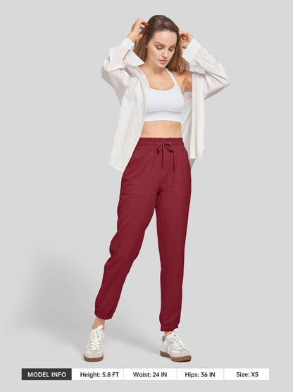 Lavisa - Women's Lightweight Lyocell Linen Joggers - Drawstring