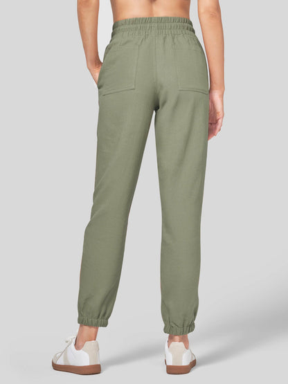 Lavisa - Women's Lightweight Lyocell Linen Joggers - Drawstring