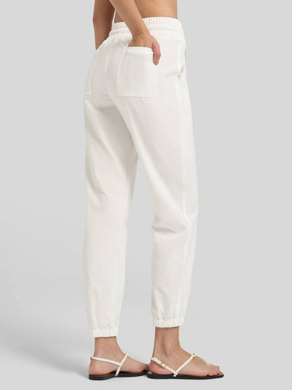 Lavisa - Women's Lightweight Lyocell Linen Joggers - Drawstring