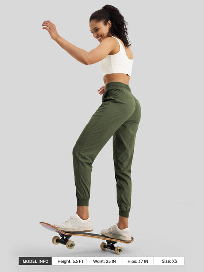 Lavisa - Women's Casual Active Joggers - Quick Dry & Pinstripe