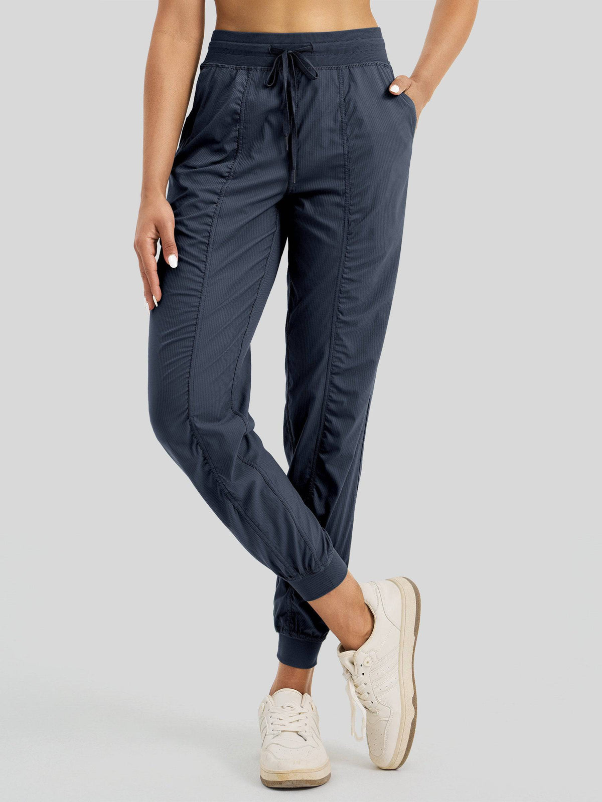 Lavisa - Women's Casual Active Joggers - Quick Dry & Pinstripe