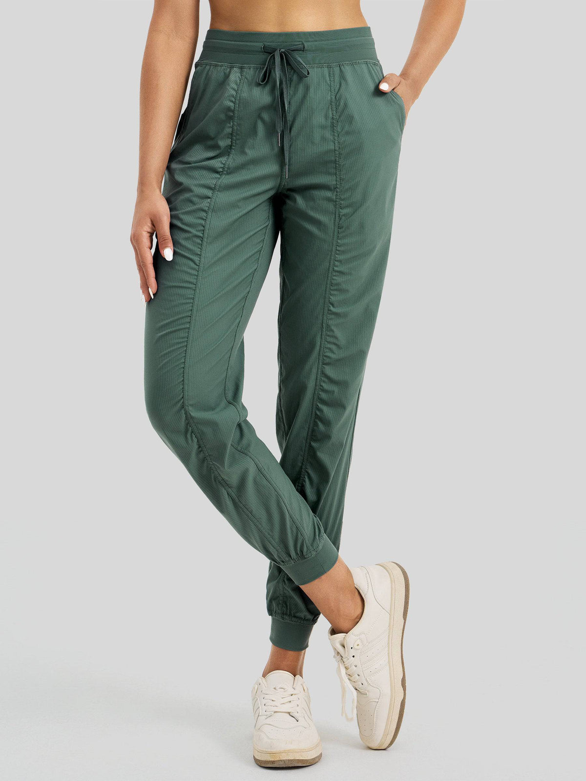 Lavisa - Women's Casual Active Joggers - Quick Dry & Pinstripe