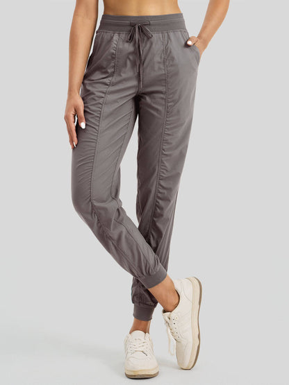 Lavisa - Women's Casual Active Joggers - Quick Dry & Pinstripe