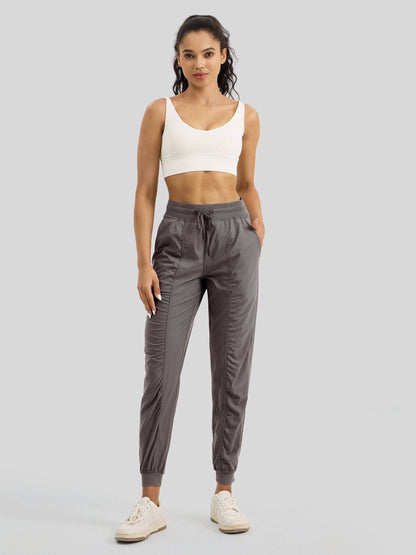 Lavisa - Women's Casual Active Joggers - Quick Dry & Pinstripe