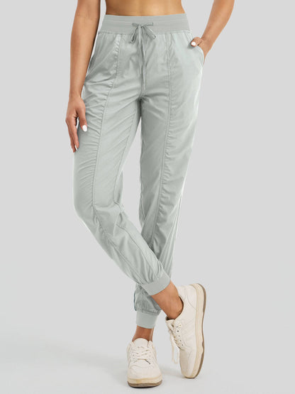 Lavisa - Women's Casual Active Joggers - Quick Dry & Pinstripe