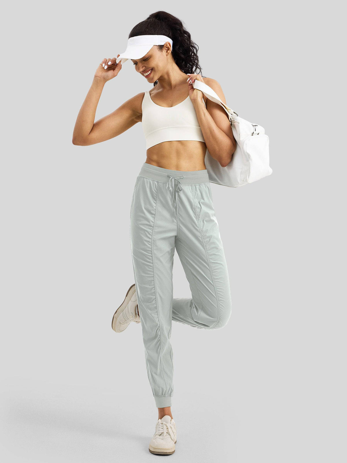 Lavisa - Women's Casual Active Joggers - Quick Dry & Pinstripe