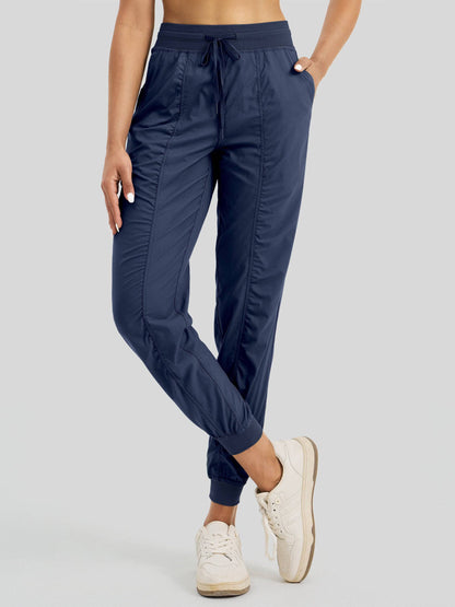 Lavisa - Women's Casual Active Joggers - Quick Dry & Pinstripe