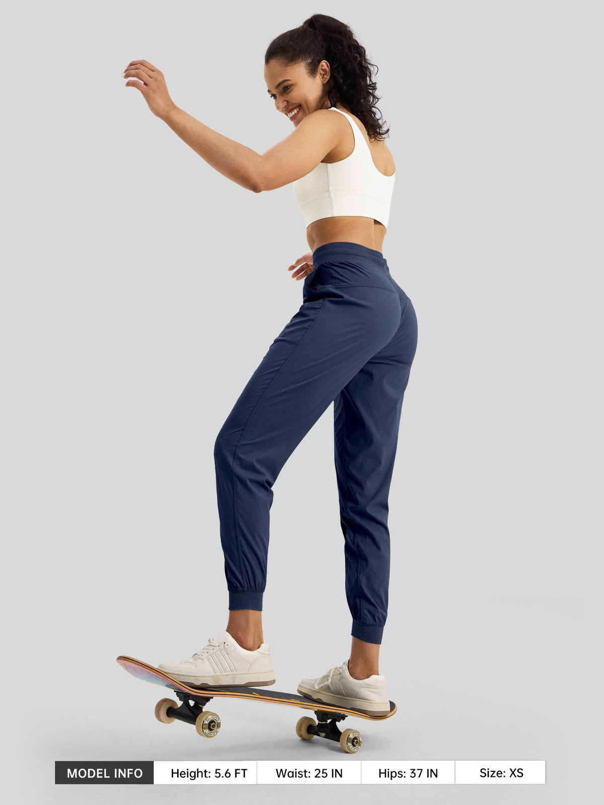 Lavisa - Women's Casual Active Joggers - Quick Dry & Pinstripe