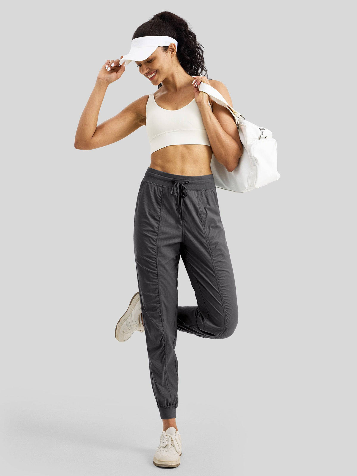 Lavisa - Women's Casual Active Joggers - Quick Dry & Pinstripe