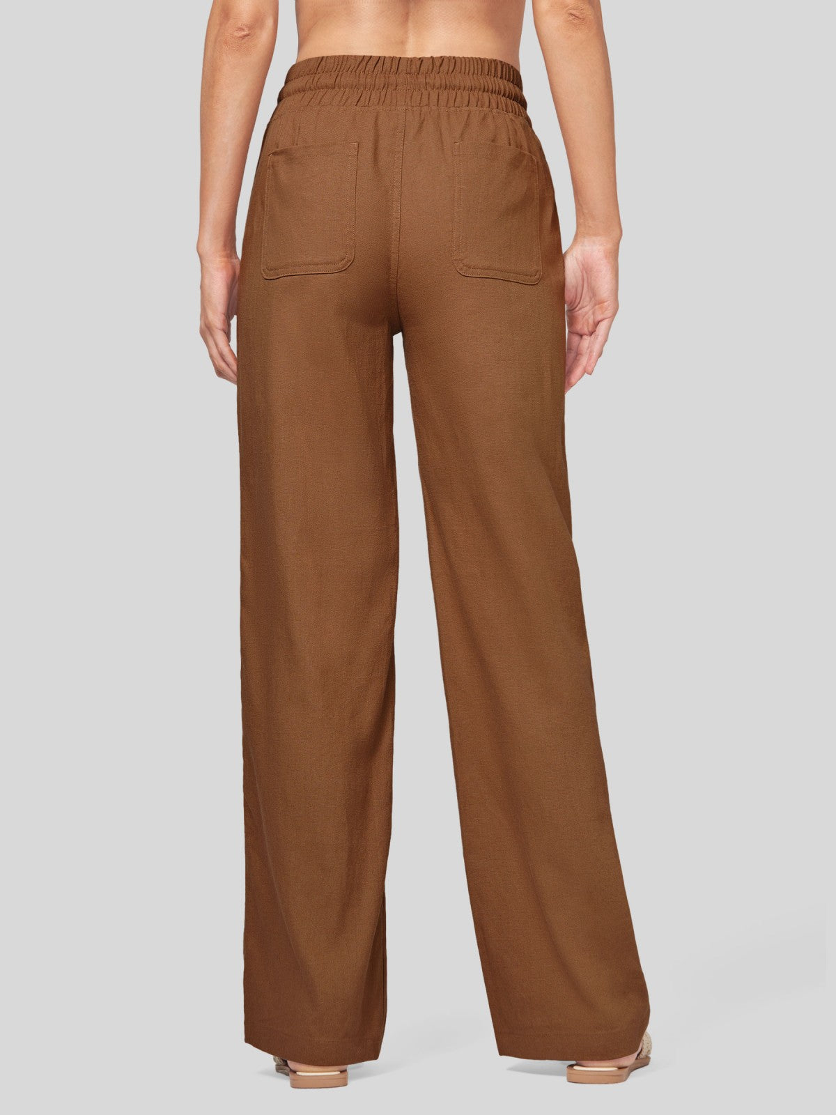 Lavisa - Women's Easy Fit Linen Wide Leg Drawstring Pants