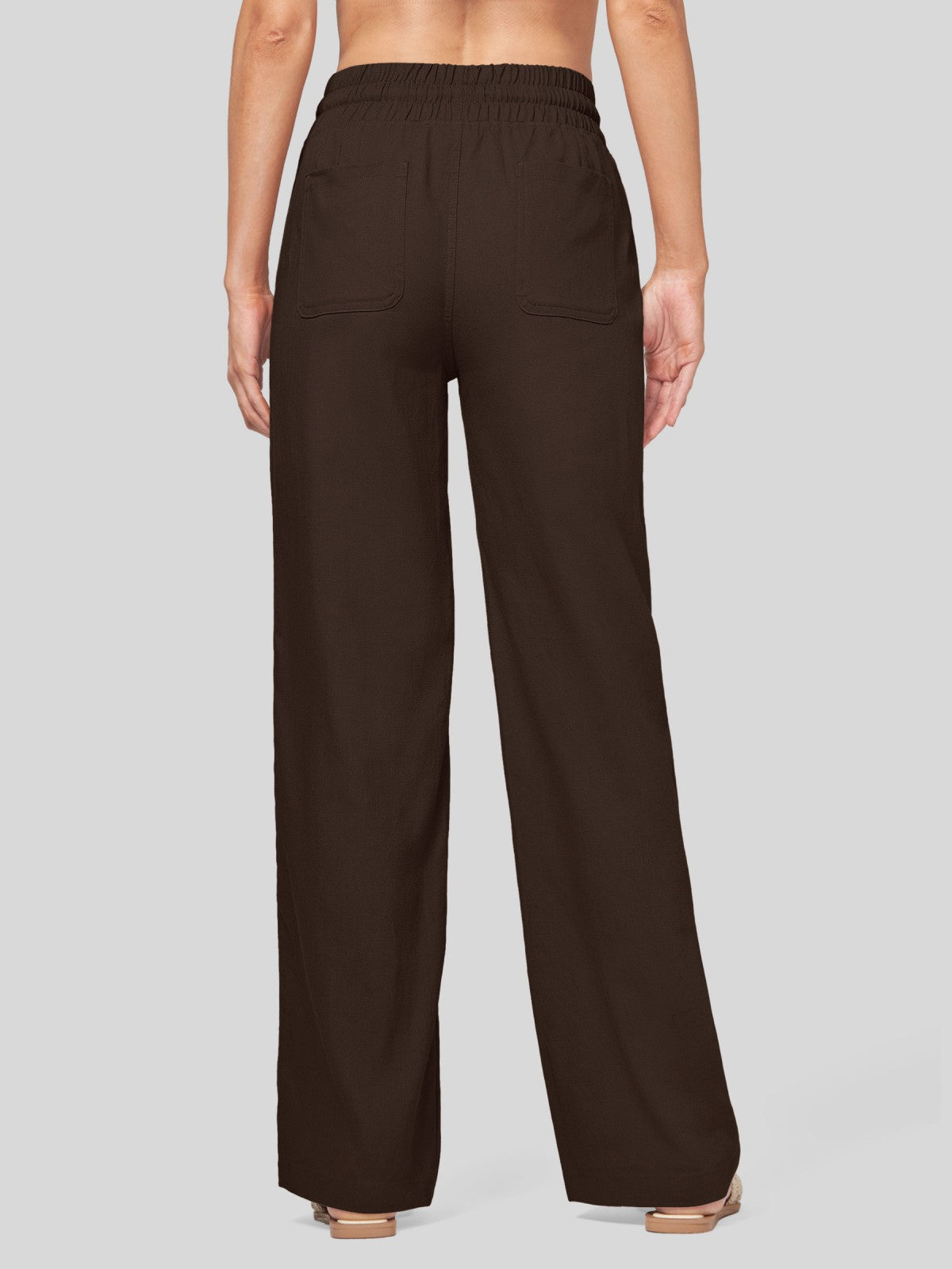 Lavisa - Women's Easy Fit Linen Wide Leg Drawstring Pants