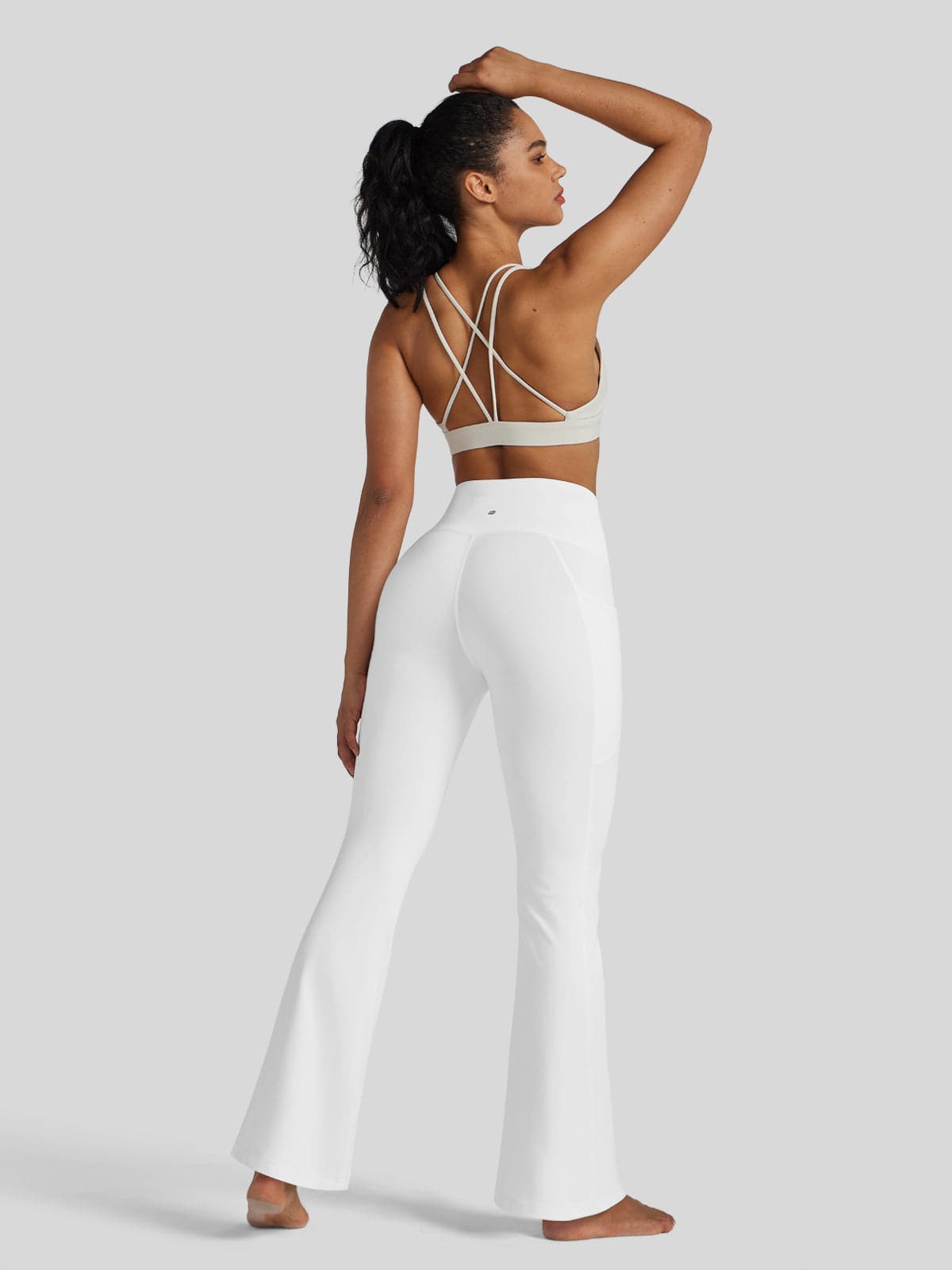 Lavisa - Women's Crossover Flare Yoga Leggings - High Waist & Pockets