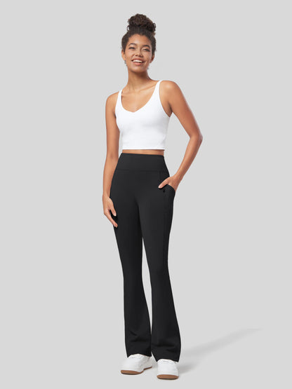 Lavisa - Women's Fleece Lined Bootcut Yoga Pants - Warm & Water-Resistant