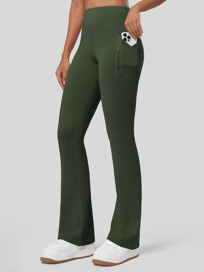 Lavisa - Women's Fleece Lined Bootcut Yoga Pants - Warm & Water-Resistant