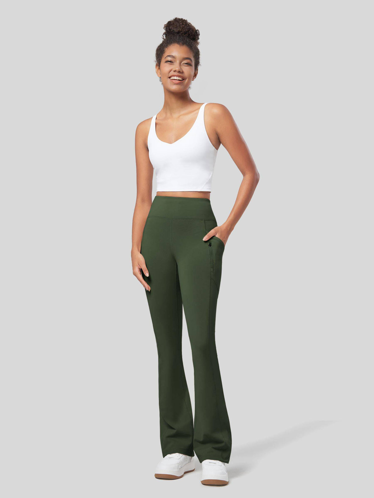 Lavisa - Women's Fleece Lined Bootcut Yoga Pants - Warm & Water-Resistant
