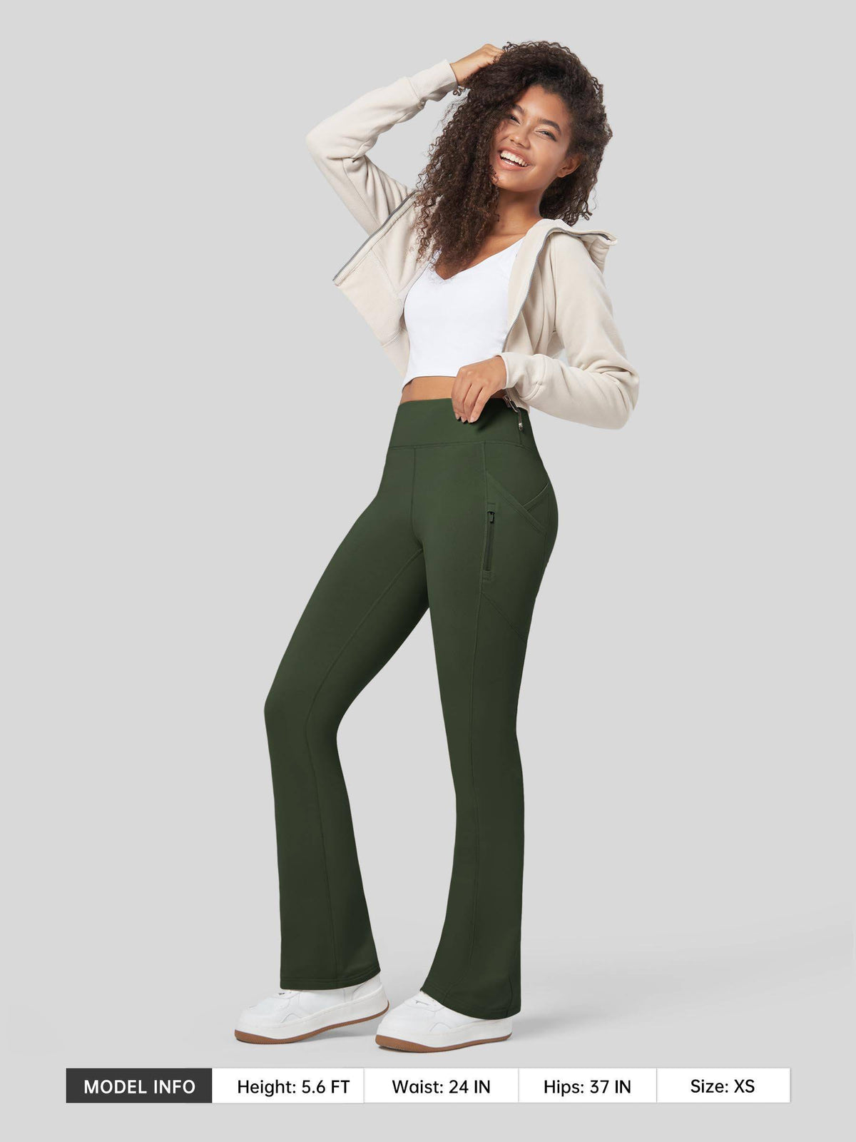 Lavisa - Women's Fleece Lined Bootcut Yoga Pants - Warm & Water-Resistant