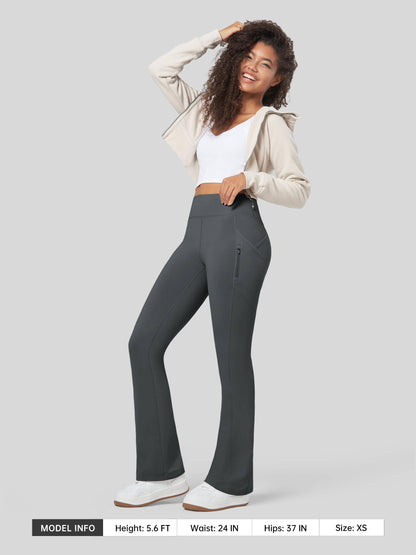 Lavisa - Women's Fleece Lined Bootcut Yoga Pants - Warm & Water-Resistant