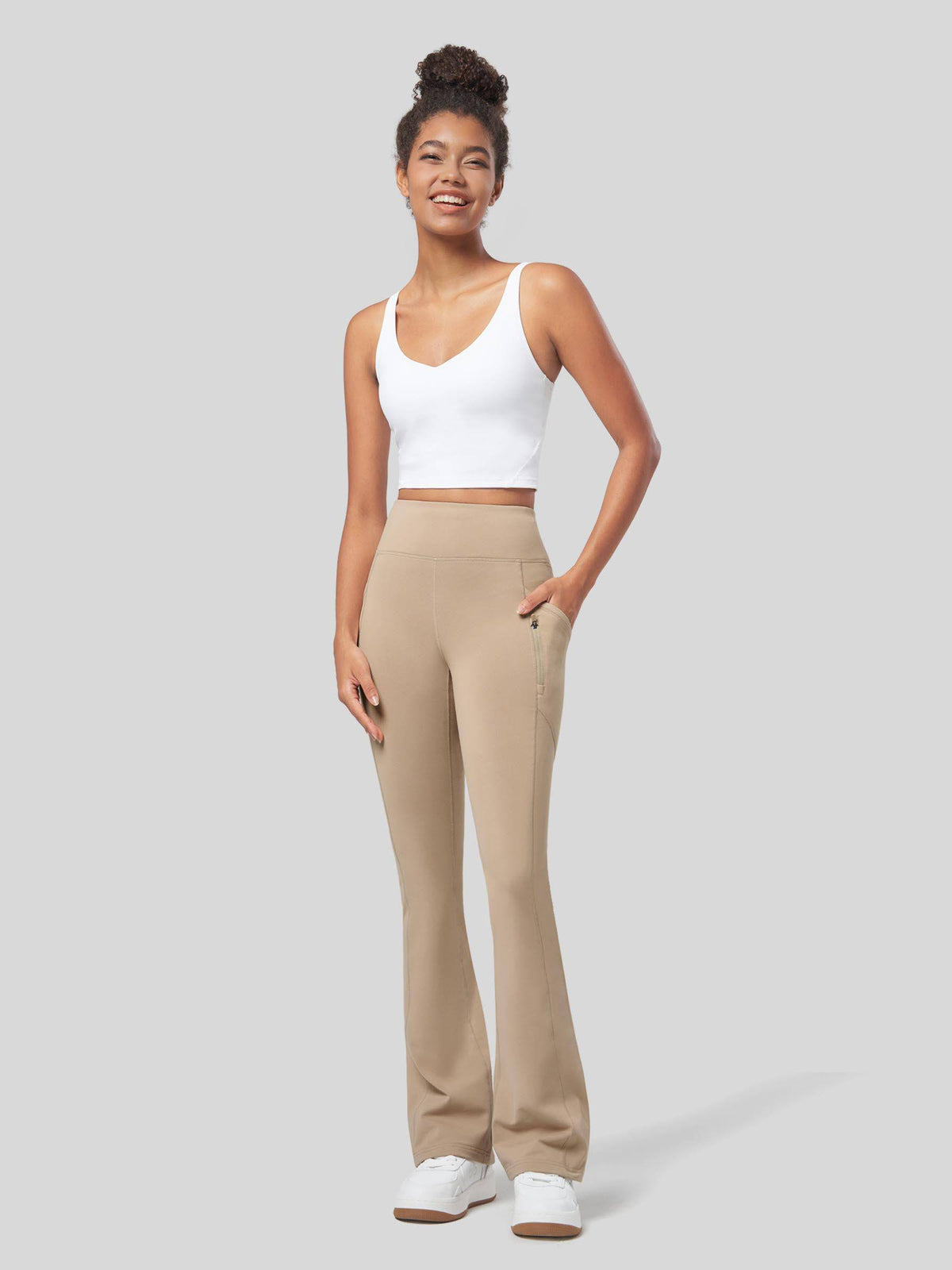 Lavisa - Women's Fleece Lined Bootcut Yoga Pants - Warm & Water-Resistant