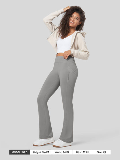 Lavisa - Women's Fleece Lined Bootcut Yoga Pants - Warm & Water-Resistant